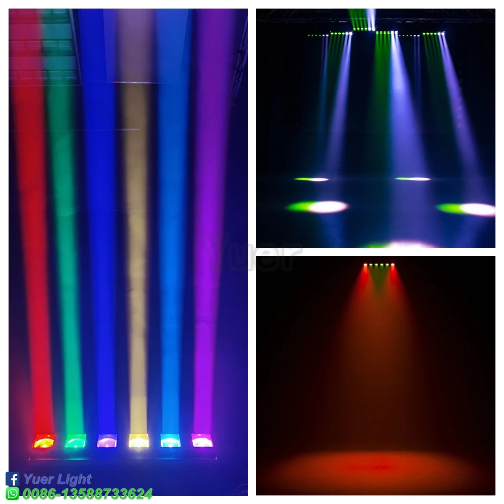 Imagem -06 - Rgbw 4in1 Led Pixel Zoom Festa Luz Único Controle de Lavagem Feixe 2in1 Dmx 512 Controle Movendo Cabeça Barra Lâmpada Peças Lote 6x40w