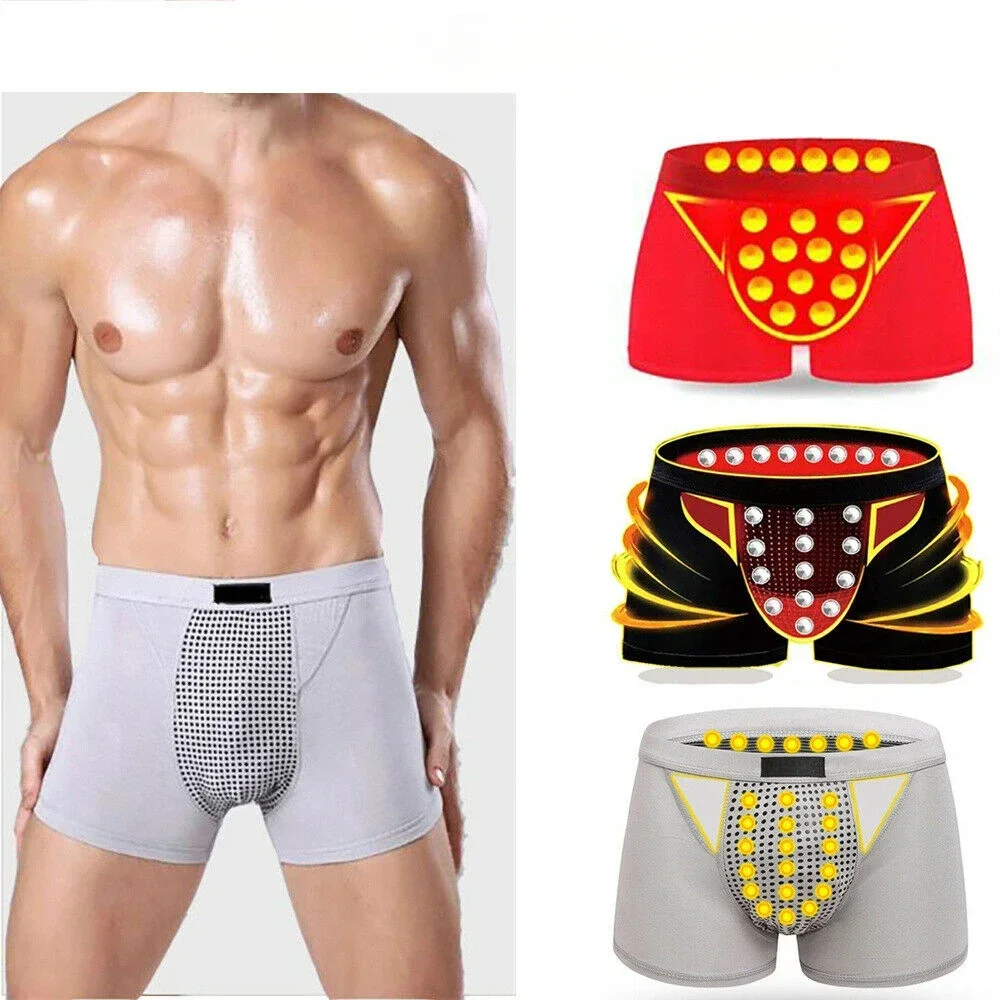 Hot Sales Men\'s Physiological Underwear Men Enlargement Underpants Health Boxer Shorts Tourmaline Prostate Magnetic Therapy