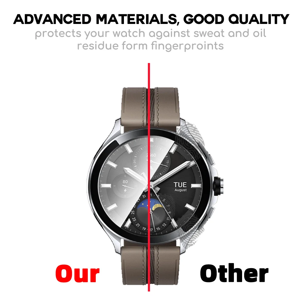 واقي شاشة لساعة شاومي 2 برو ، ساعة ذكية 2 برو ، غطاء كامل ، زجاج واقي ، فايبر ناعم ، 3 قطعة