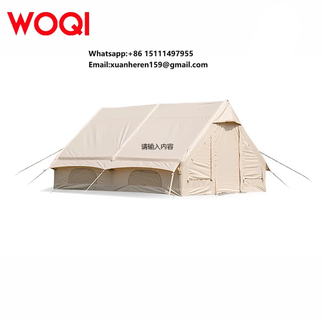 WOQI High-Grade Portable Large Space Outdoor Camping Inflatable Tent Self-Driving Exquisite Hut Rainproof Windproof Sunproof