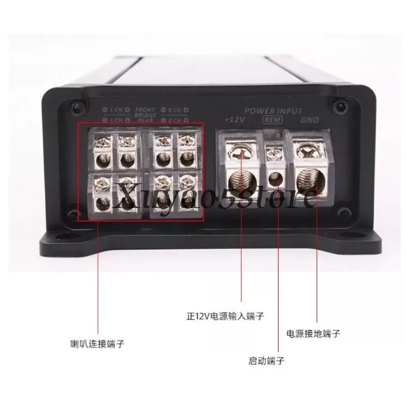 Class D Car Amplifier 4 Channel 4x100w Digital Car Stereo Surround Active Passive Subwoofer Audio Player 12V Car Power Amplifier