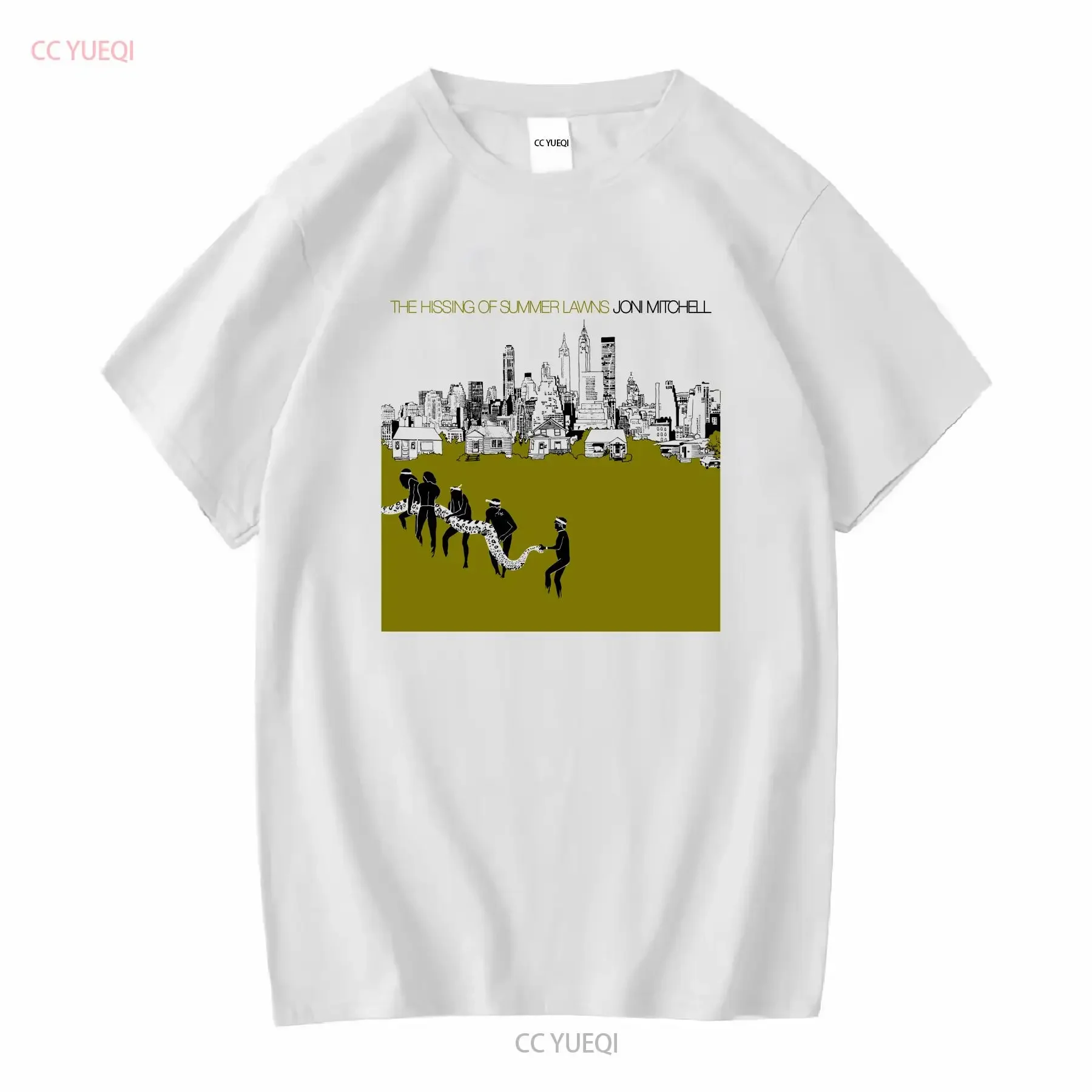 Joni Mitchell The Hissing Of Summer Lawns T Shirt Classic Yellow S 5XL NE2687 long or short sleeves vintage Washed homme Soft