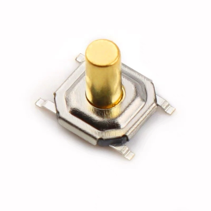 50 stücke 5,2x5,2mm (4*4) H = 1,5/1,6/1,7/2,0/2,5/3,0/4/5/6/7/8/9mm Momentary Metall Tact Push Button Schalter 260GF SMT 4PIN Schlüssel Taste – Detail 6