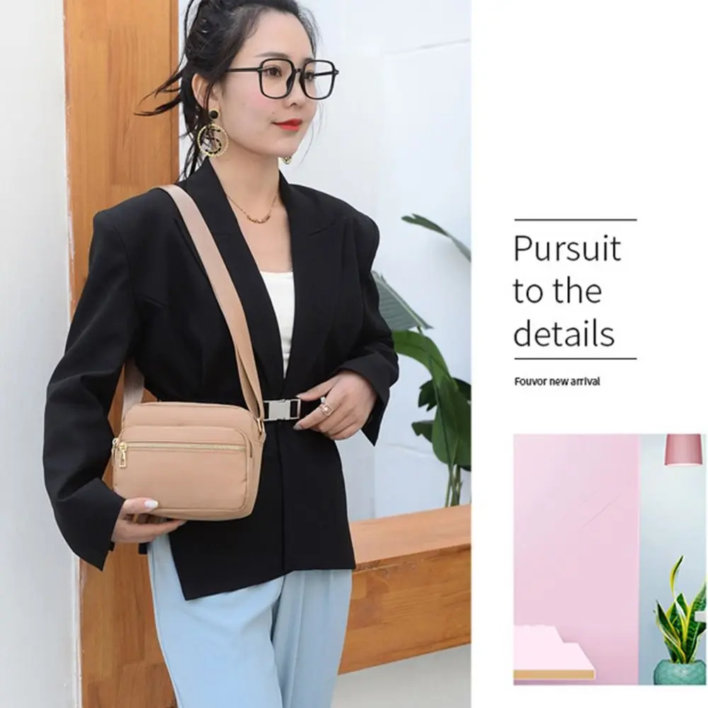 

Нейлоновая сумка через плечо для отдыха, водонепроницаемая сумка через плечо большой вместимости, сумка для матери среднего возраста с несколькими карманами для женщин