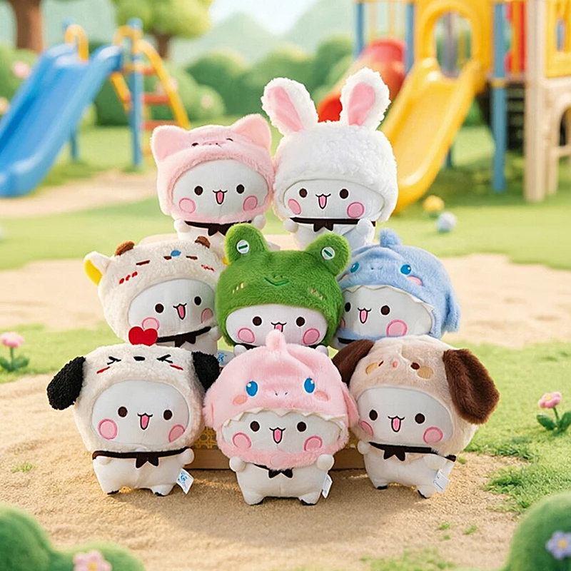 New 20cm Panda Bubu and Yier Plush Toys Cross Dressing Doll Cartoon Panda Bubu and Dudu Various Styles Wear A Hat Plush Toys