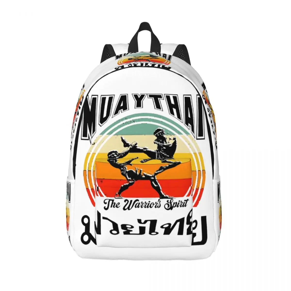 Custom Combat Heart Of Muay Thai Canvas Backpack The Warrior Spirit School College Travel Bags Bookbag Fits 15 Inch Laptop