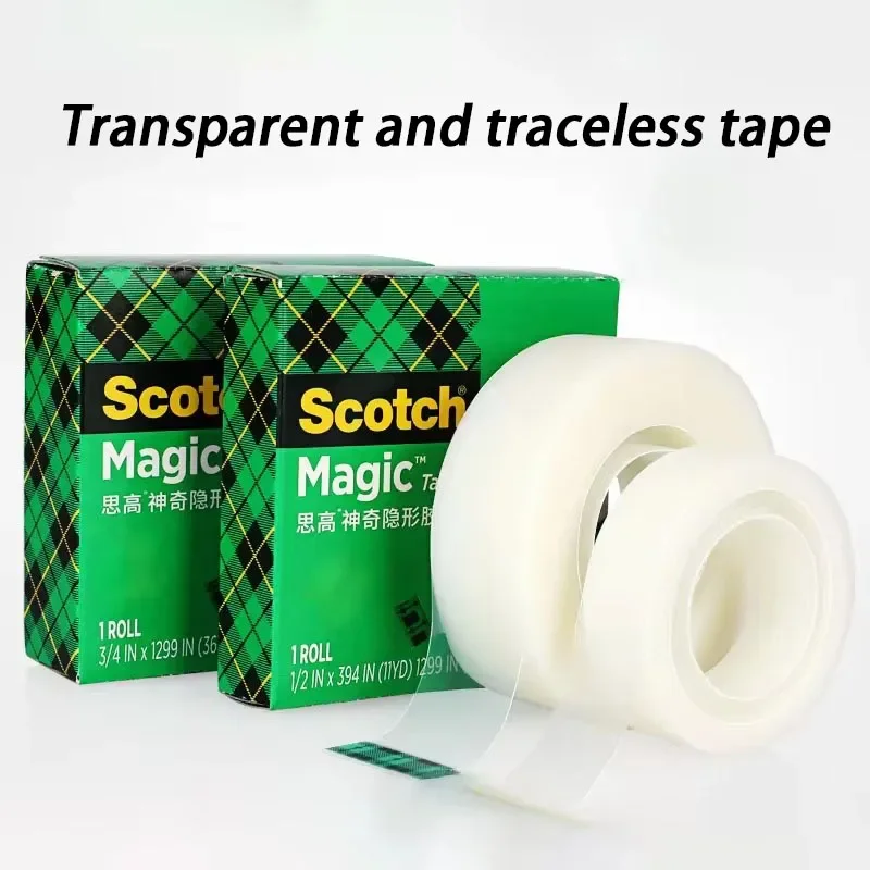 3M Transparent Invisible Tape Easy To Tear Test Adhesives Copy Without Trace Sealers  Waterproof Self-adhesive Sealing Tapes