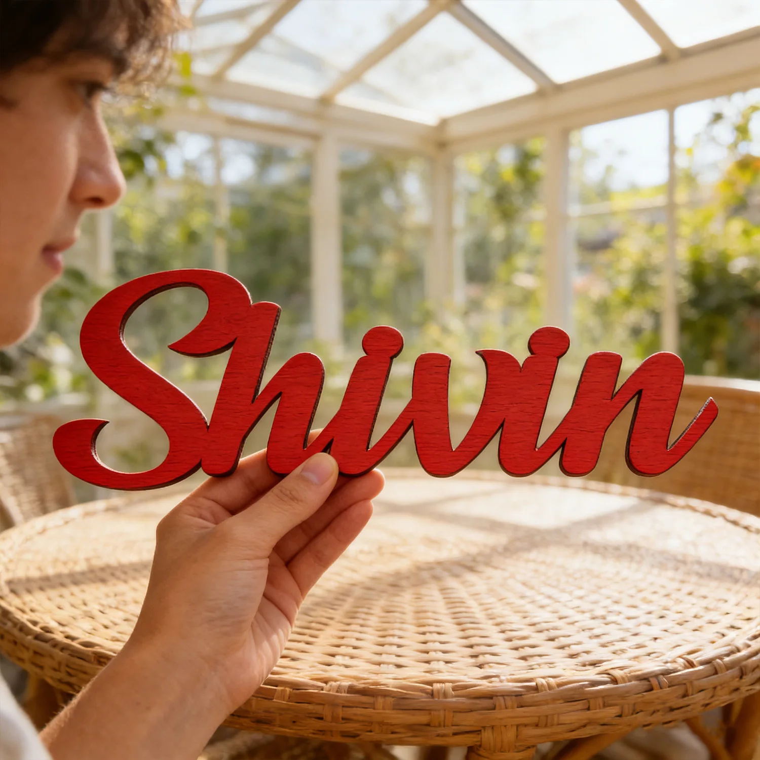 1pc Customized wooden wall decoration, Customized name, wooden souvenir Wall name decoration label view 4