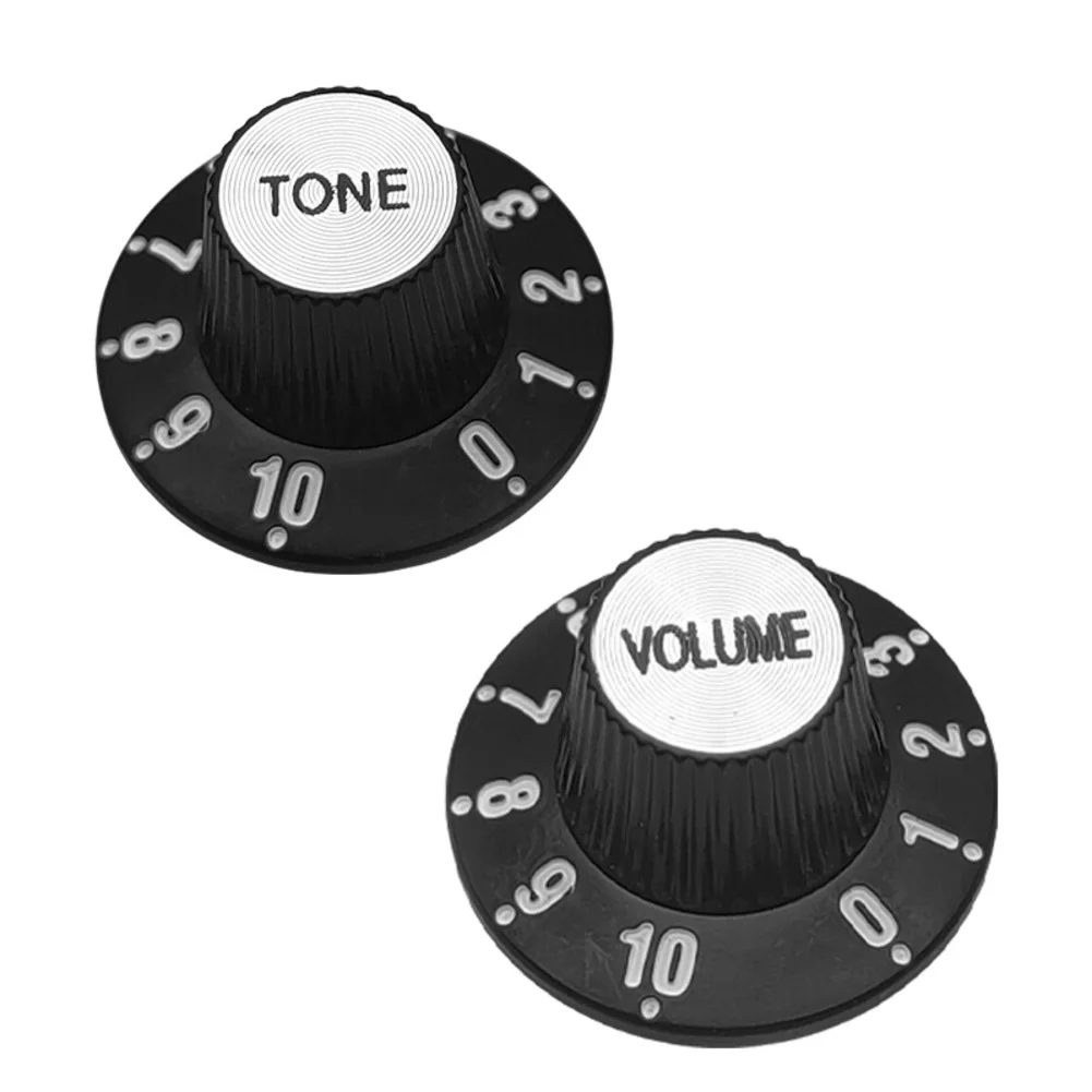 Guitar Volume Tone Witch Hat Knobs For Performances Multiple Sets Available Performance Reliability Quality Plastic
