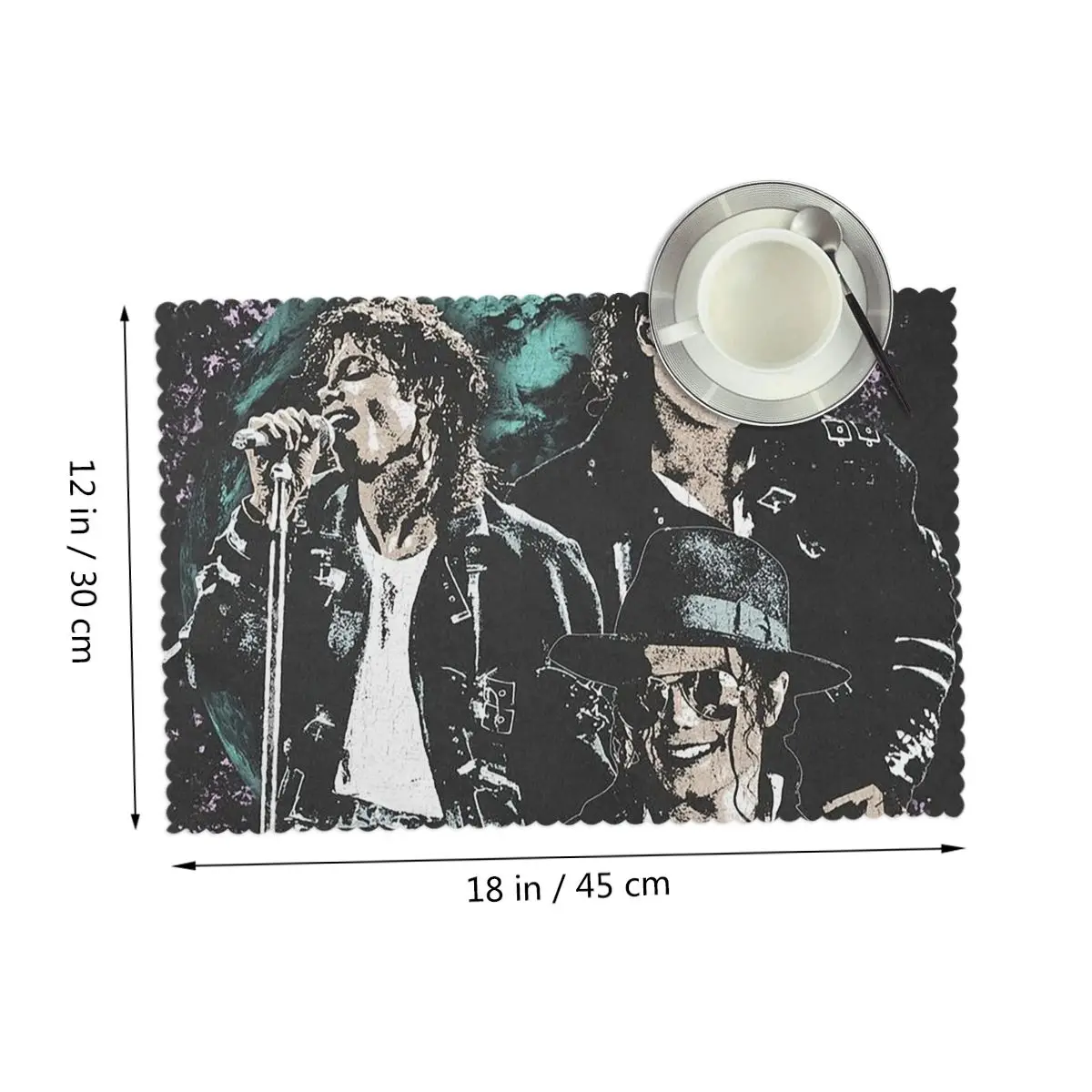 Michael Jackson Placemat Washable Plate Mat for Dining Table Bowl Coaster Home Decor Absorbent Mats