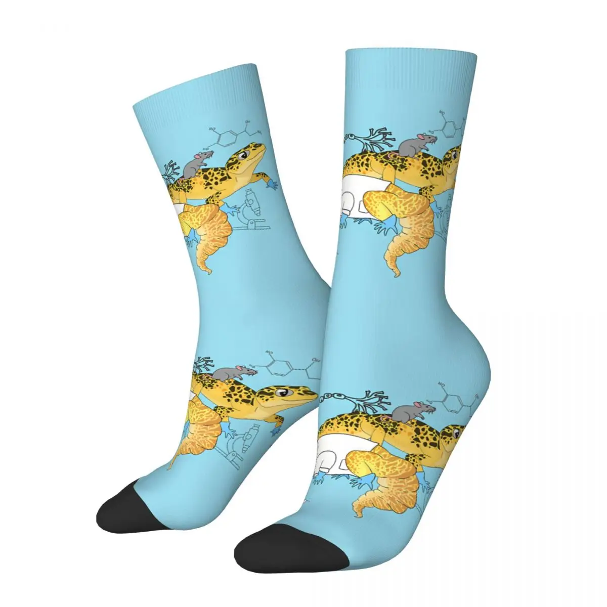 Science Research Leopard Geckos Unisex Winter Socks Hiking Happy Socks street style Crazy Sock