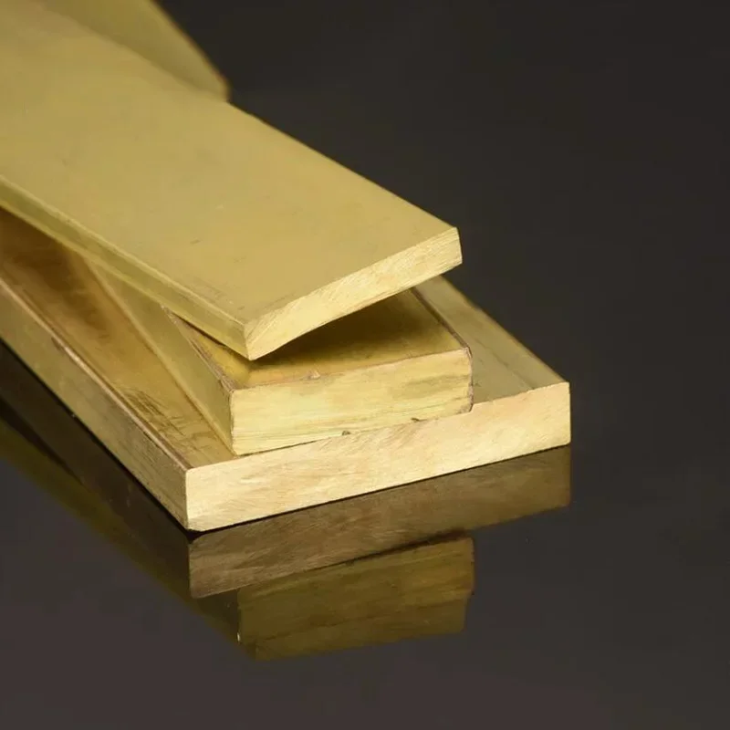Imagem -05 - Latão Barra Plana Haste Folha Tira Placas de Metal Sólido Casa Faça Você Mesmo Cnc Espessura mm mm mm mm mm mm Comprimento 500 mm 1pc H59