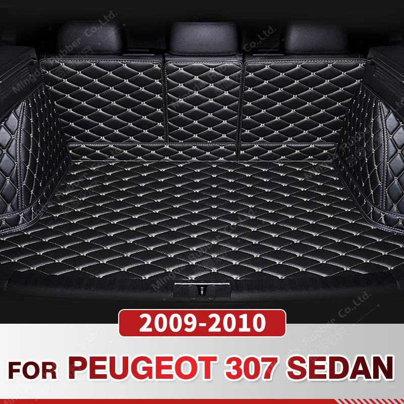 

Auto Full Coverage Trunk Mat For PEUGEOT 307 Sedan 2009 2010 Car Boot Cover Pad Cargo Liner Interior Protector Accessories