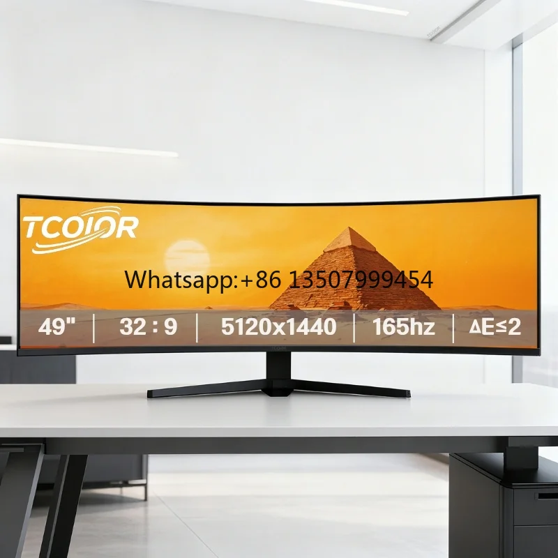 

165Hz Gaming Monitor 49 Inch Curved Screen 5K Ultrawide Monitor PC Computer Monitor LED Display for PS5 Xbox Consoles and Laptop