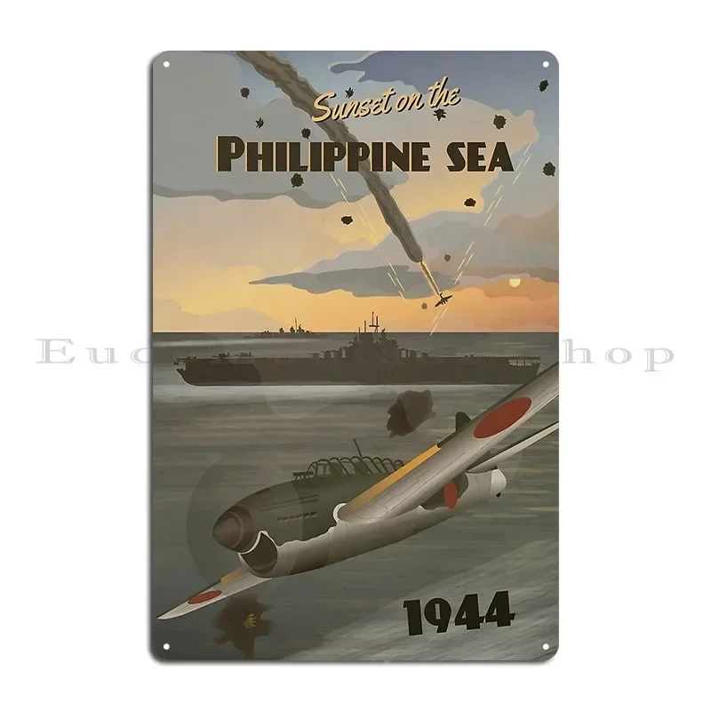 Philippine Sea 1944 Turkey Shoot Travel Poster Metal Plaque Poster Club Cinema Designing Classic Character Tin Sign Poster