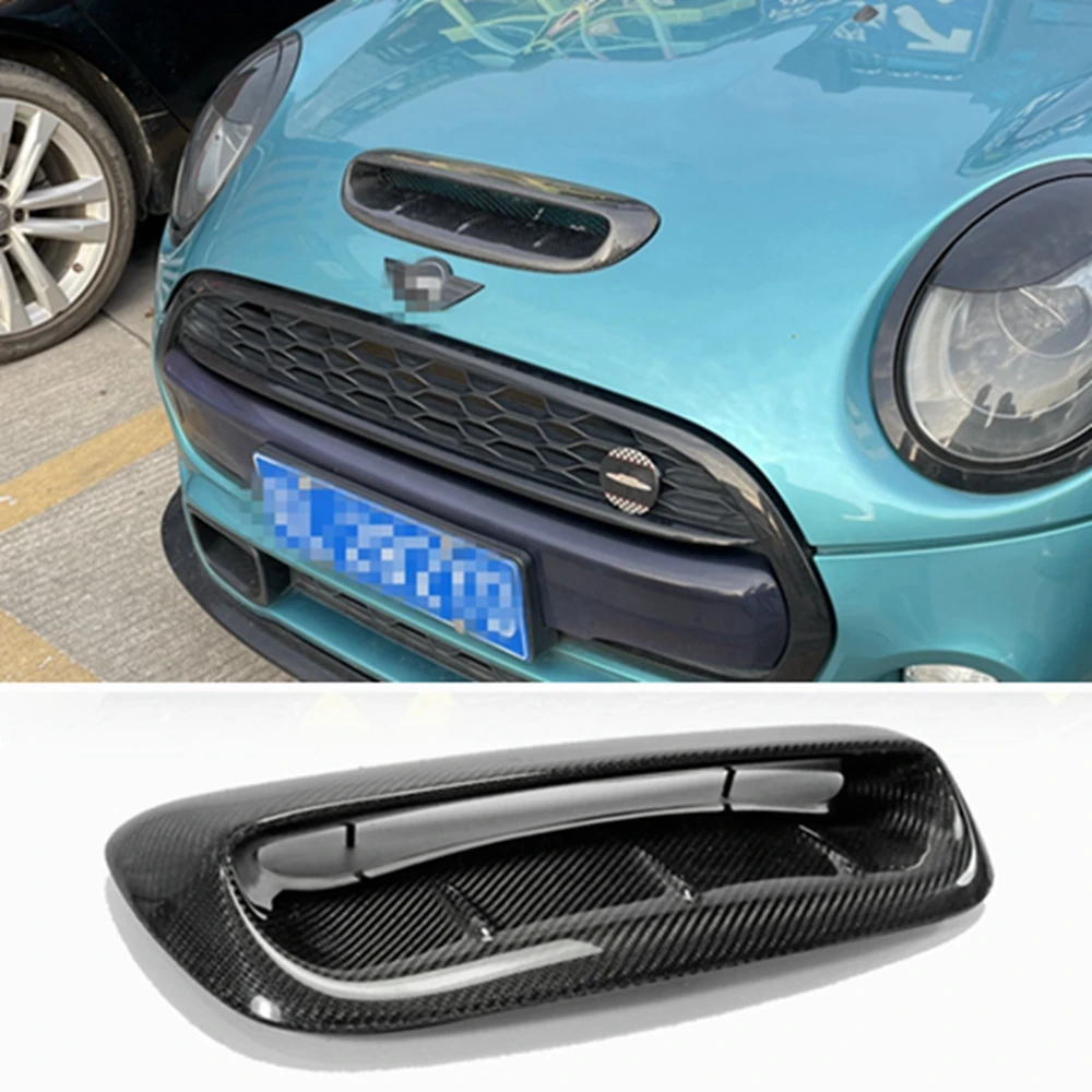 

For Mini Cooper S R56 2007-2014 V Front Engine Air Hood Hood Scoop Vent Cover Real Carbon Fiber/Forged Carbon Outlet Mask