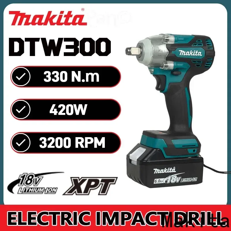 

MAKITA DTW300Z Brushless lithium battery impact wrench Electric wrench 18V bare machine with battery