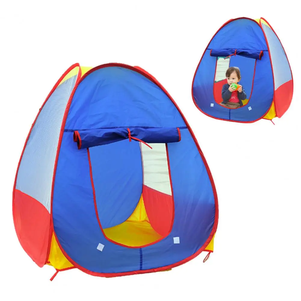 Kids Castle Play Tent Toy for Girls Boys Foldable Playhouse with Mesh Windows Safe Children Indoor Tent Fun Gift for Ages 1-6