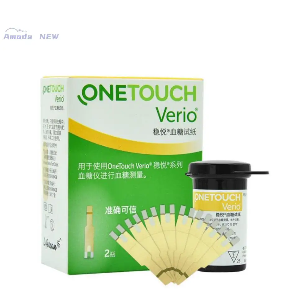 Tiras reactivas Onetouch Verio 25/50/100 unidades, glucómetro de sangre flexible para diabéticos, importadas del Reino Unido, Ex2026.2