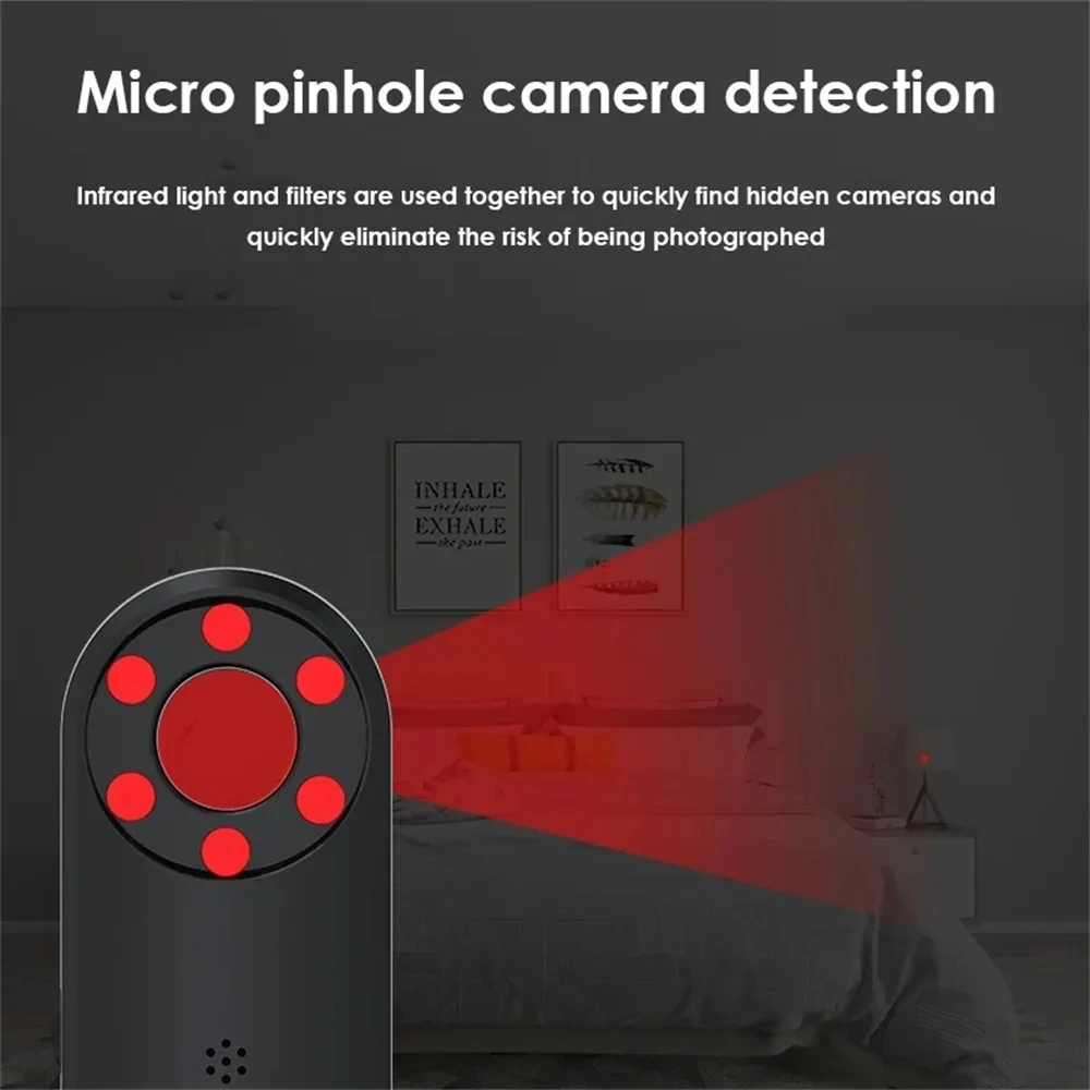 RF Signal Hidden Camera Detector Anti Spy Candid Pinhole Camara Magnetic GPS Locator Wireless Audio GSM Bug Finder WiFi Scanner