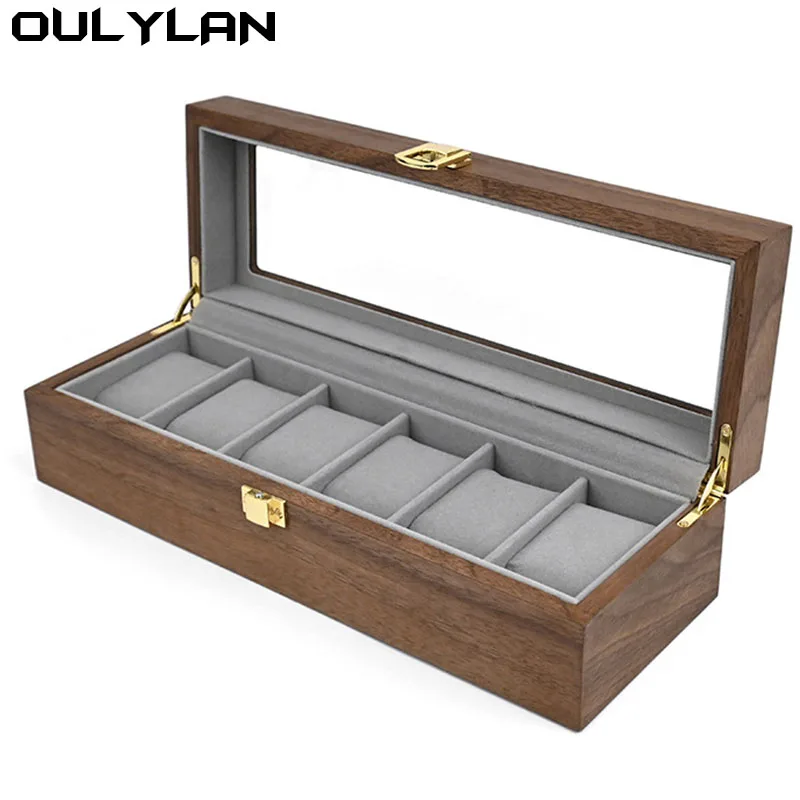 

2 3 6 10 12 Slot Watch Box Vintage Wooden Case Home Watch Display Storage Box Wood Jewelry Watch Case Organizer