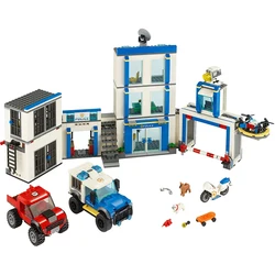 City Police Station Command Center Guard Building Blocks 60246 Helicopter Car Prison Brick Educational Toy Children Kid Boy Gift