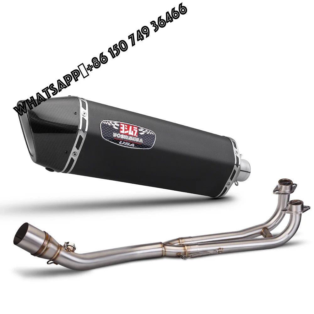 

Slip on Tmax530 Tmax 500 2008-2016 Full System Motorcycle Exhaust Modified Front Link Pipe with HF Carbon for Yoshimura Muffler
