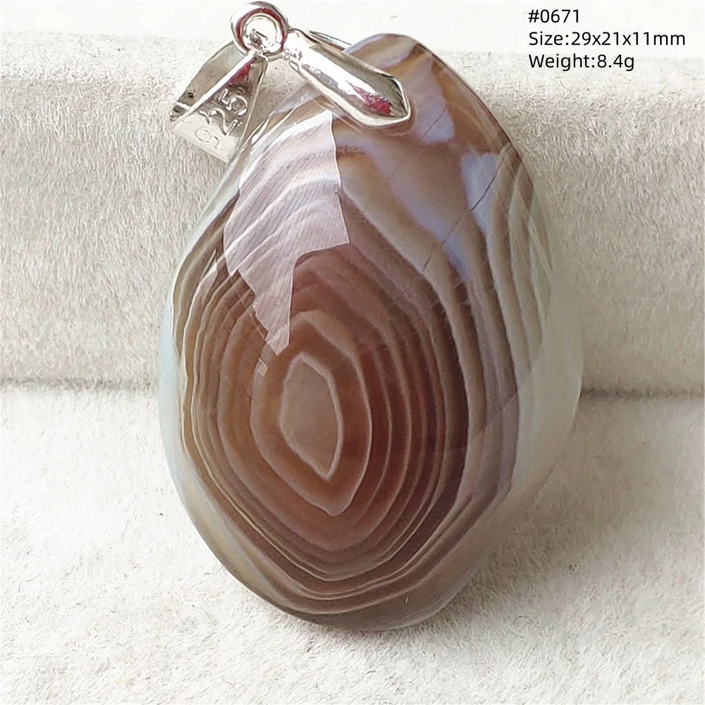 MUKO GEMS Persian Agate Pendant Necklace Brown 5