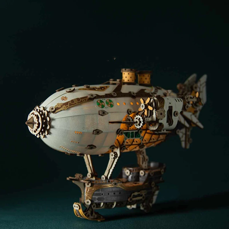 DIY Fantasy Vliegtuigen 3D Houten Bouwsteen Miniatuur Model Monteer Speelgoed voor Kind Volwassen Verjaardagscadeau Casa