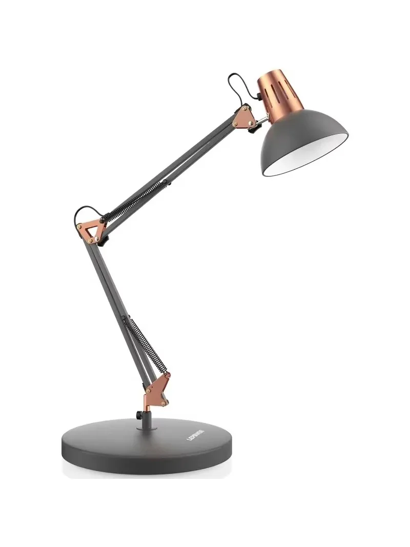 Desk Lamp, Adjustable Goose Neck Architect Table Lamp with On/Off Switch, Swing Arm Desk Lamp with Clamp,Eye-Caring Reading Lamp