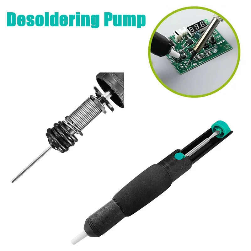 

Soldering Iron Desolder Gun Powerful Desoldering Pump Suction Tin Vacuum Removal Hand Welding Tools Soldering Sucker Pen