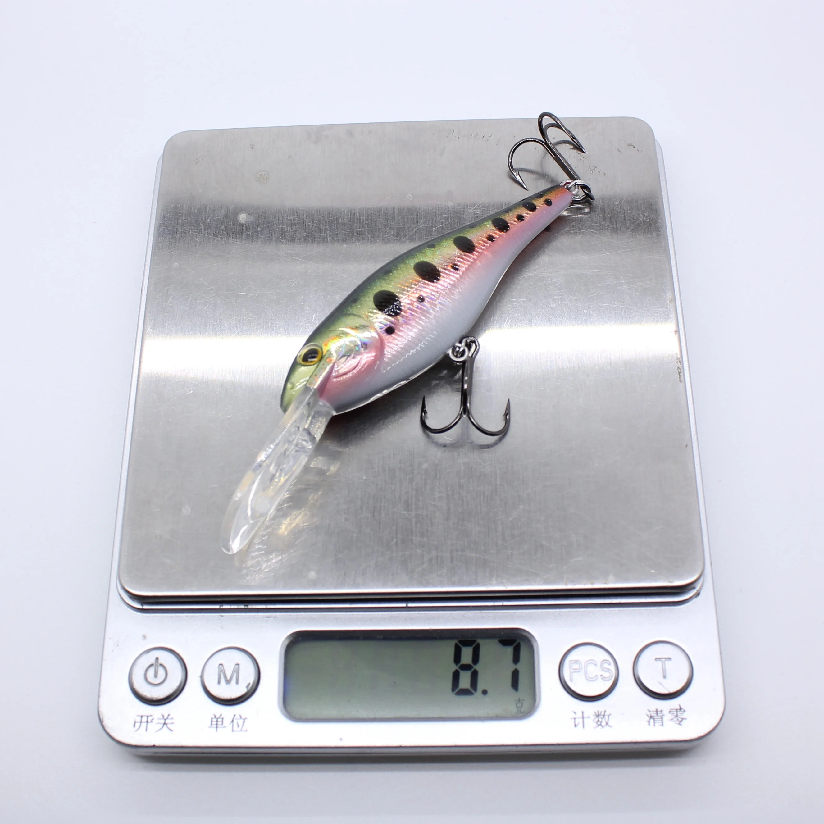 AOCLU Crankbait Wobbler 70 mm 8,7 g schwimmender Shad harter Köder Minnow Tauchtiefe 1,5–3,3 m Angelköder VMC Haken Tackle Qualität – Detail 5
