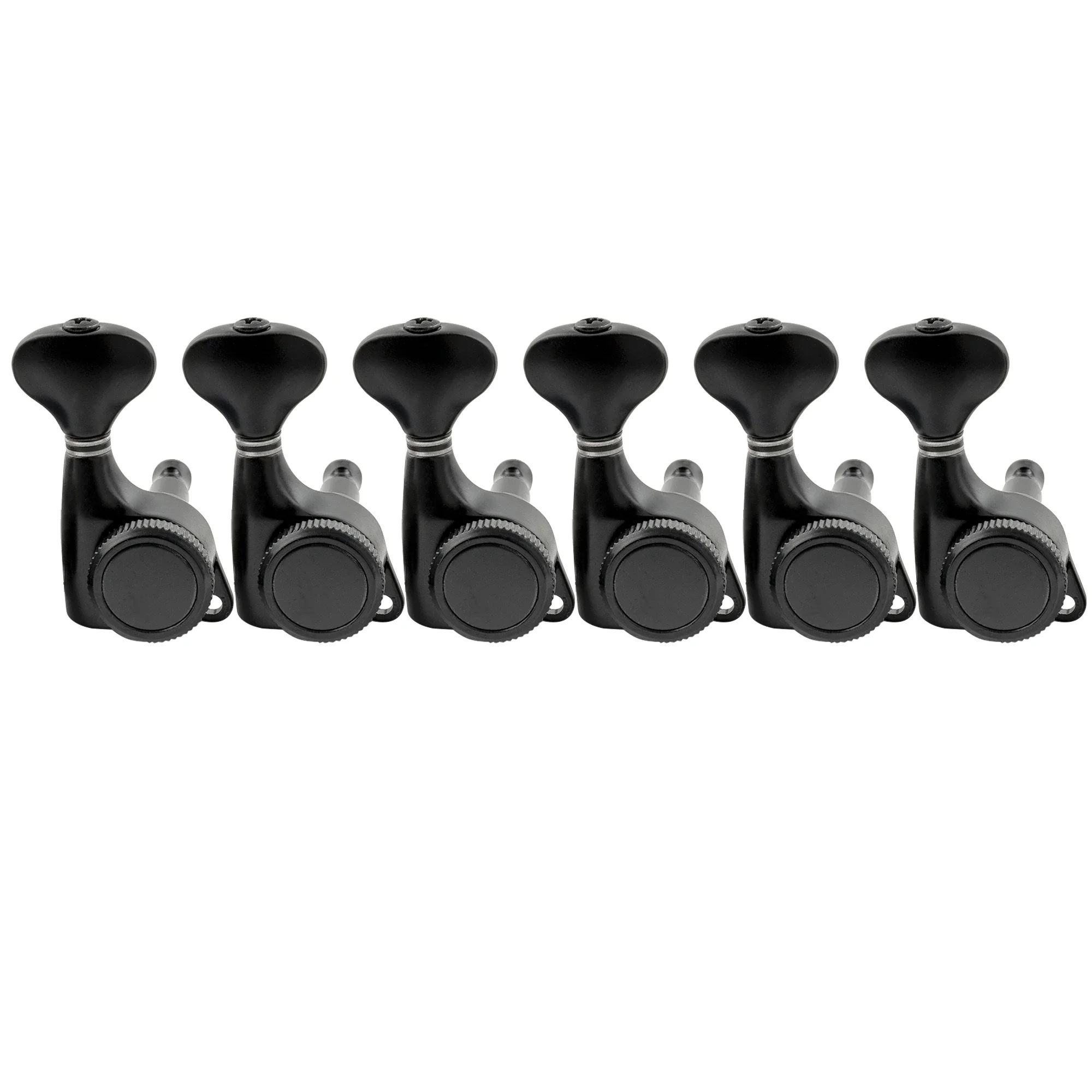 6 In Line Sealed Locking Guitar Tuners 18:1 Ratio Machine Heads for ST Tele Electric Guitar