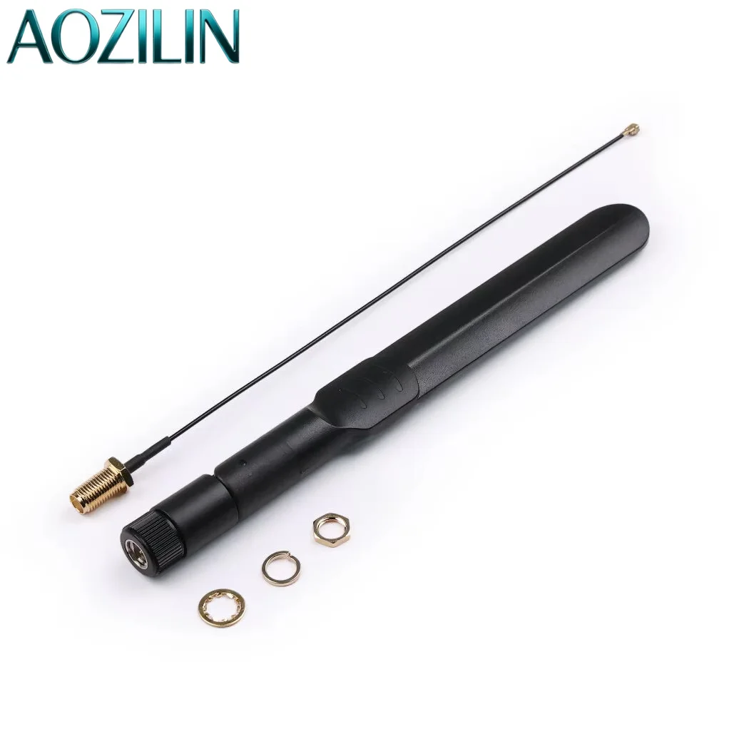 AOZILIN 4G LTE Antenna Kit For LTE Cat 4 EC25 Mini PCIe Module IPEX to SMA Pigtail MIMO Wireless Aerial Set