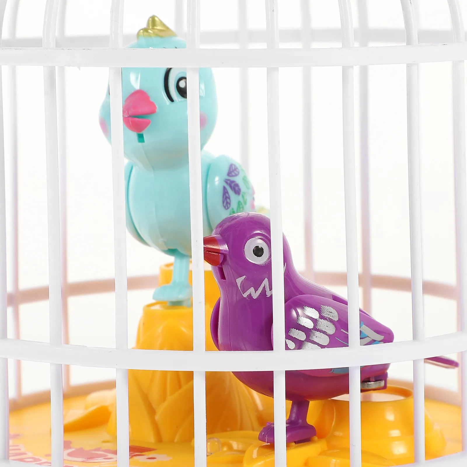 

1Pcs Voice Control Bird Cage Simulation Parrot Cage Electric Lighting Sound Activated Interactive Decoration for