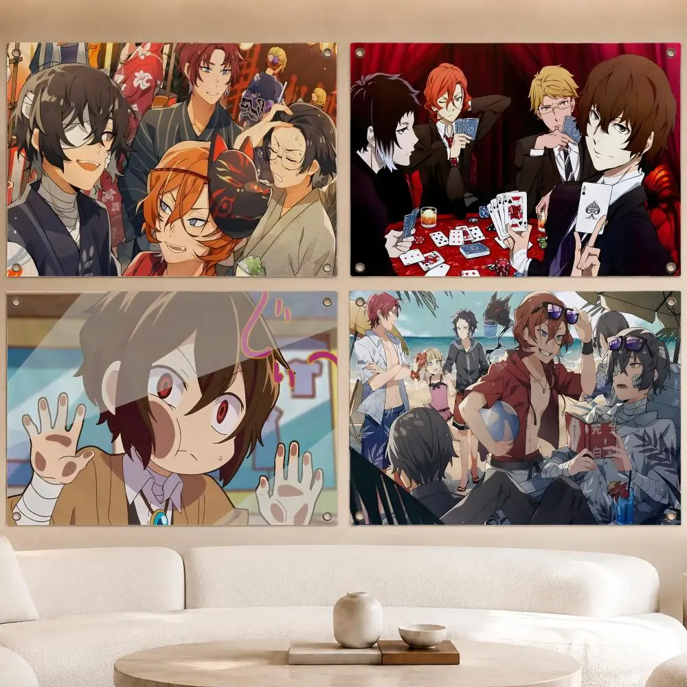 Anime Bungo Stray Dogs Flags decor flag banner,wall hanging flag,indoor outdoor wall decor,yard garden porch patio