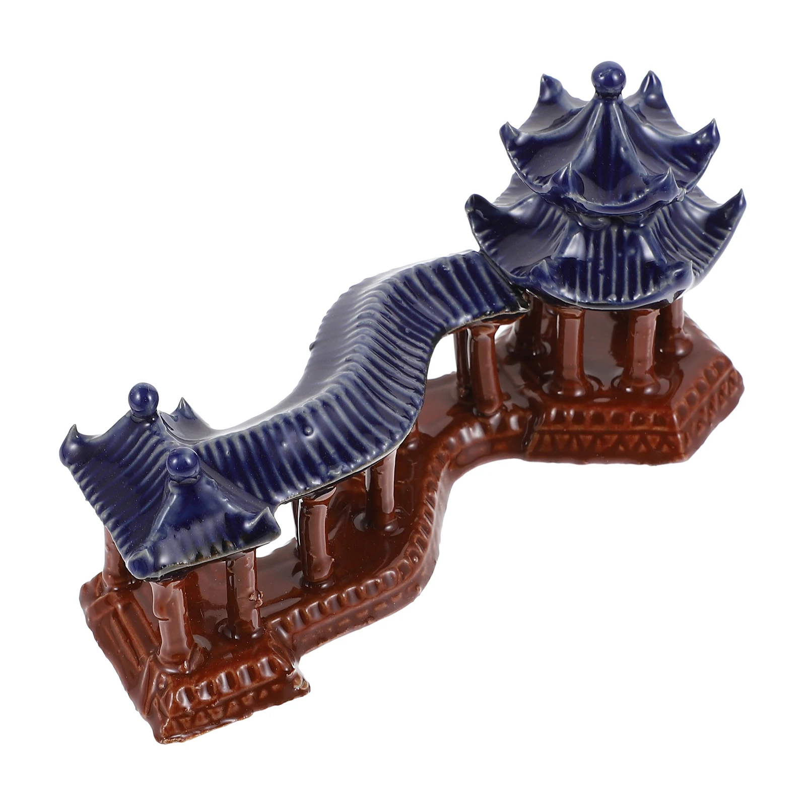 

1Pcs Ceramic Fish Tank Pavilion Aquarium Ornament Lasting Use Non-Deformable Landscaping Adornment for Vivid Aquarium Design