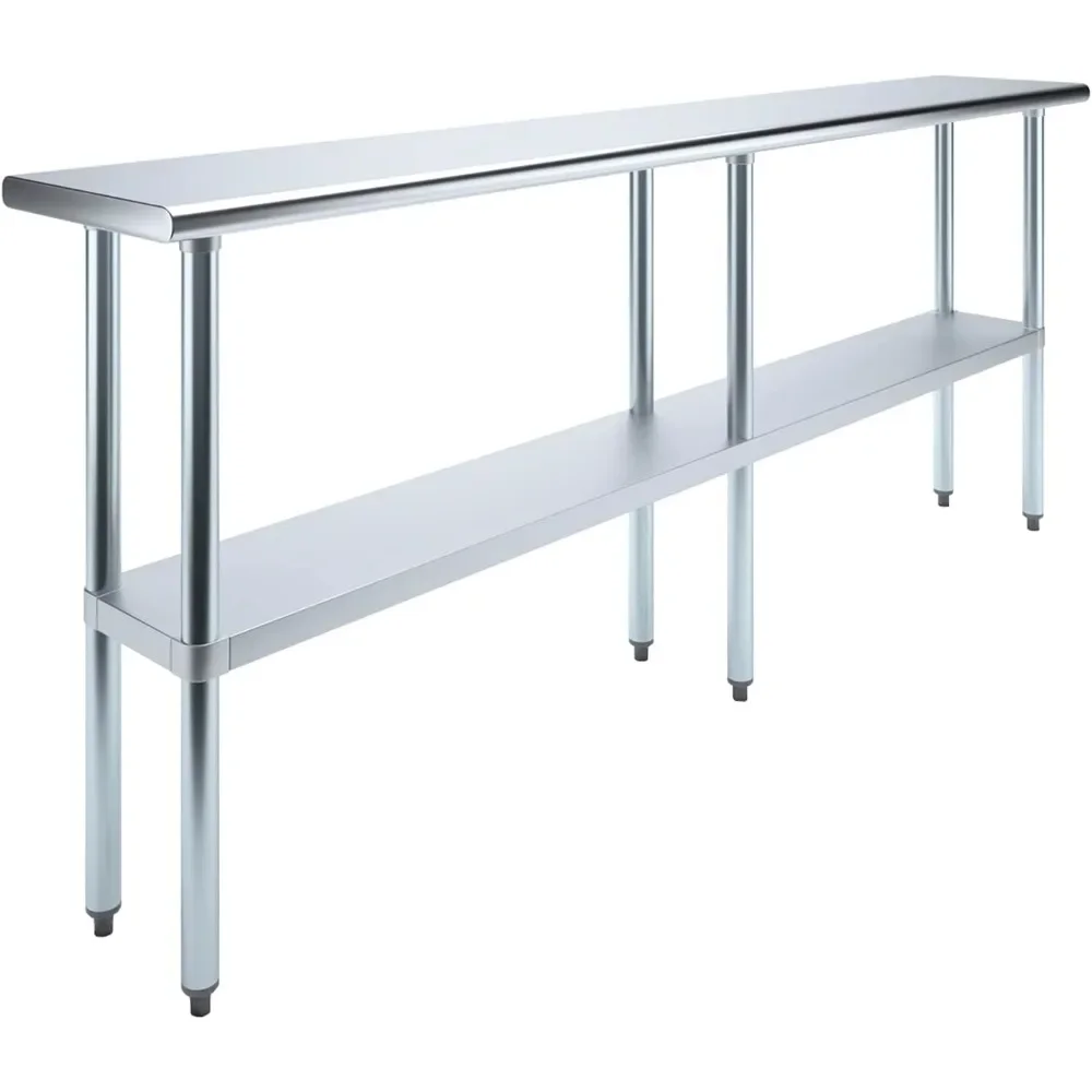 

14 in. x 84 in. Stainless Steel Work Table Metal Kitchen Food Prep Table NSF