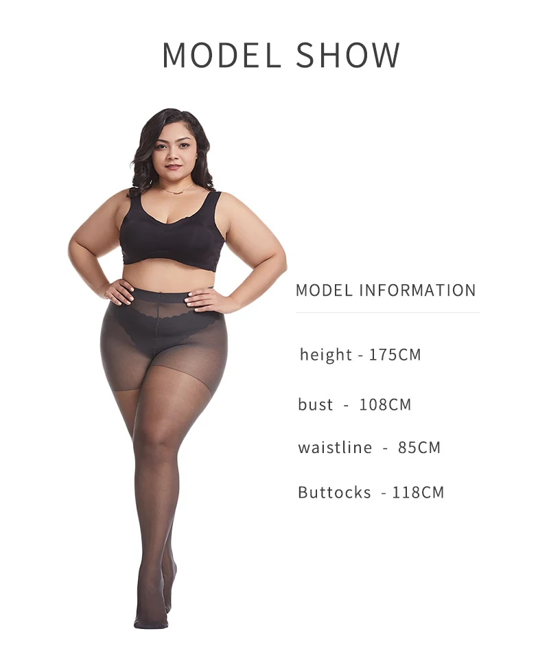 Sommer 20D Ultra dünne durchscheinende Strumpfhosen Große Größe Frauen Große Strumpfhosen Super Elastische Königin Größe Sexy Nylon Plus Größe Strümpfe – Detail 5
