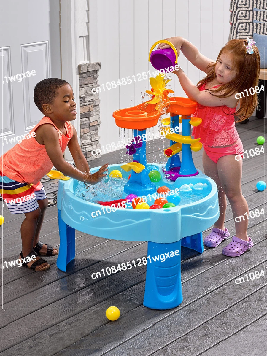 Children's Turbo Rotating Waterfall Water Table Playing Pool Internet Celebrity Water Toy Playing Sand Table