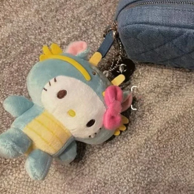 Hello Kitty Sanrio Kawaii jouets en peluche mignon l'année du Loong série limitée poupée en peluche sac à dos pendentif porte-clés fille cadeau