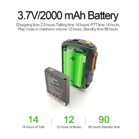 Original Battery for Anysecu B01 B02 Inrico B01 B02 Wireless Microphone Speaker