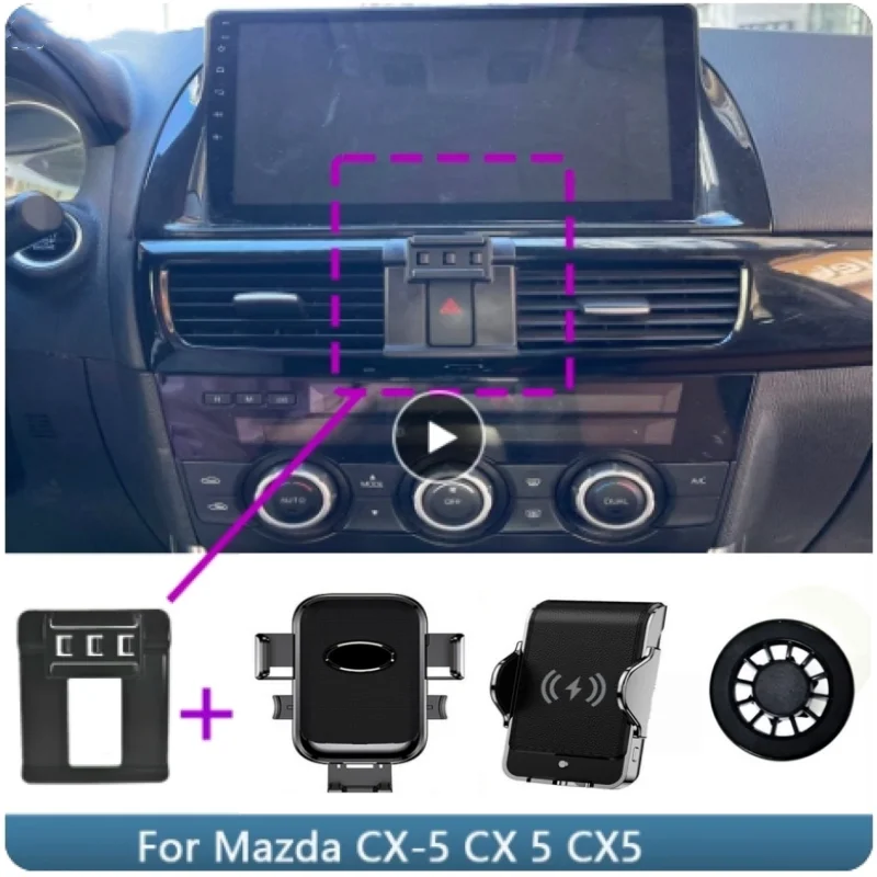 

Car Phone Holder For Mazda CX-5 CX 5 CX5 2013 2014 Fixed Bracket Base Special Car Phone Mounts Wireless Charging Car Accessories