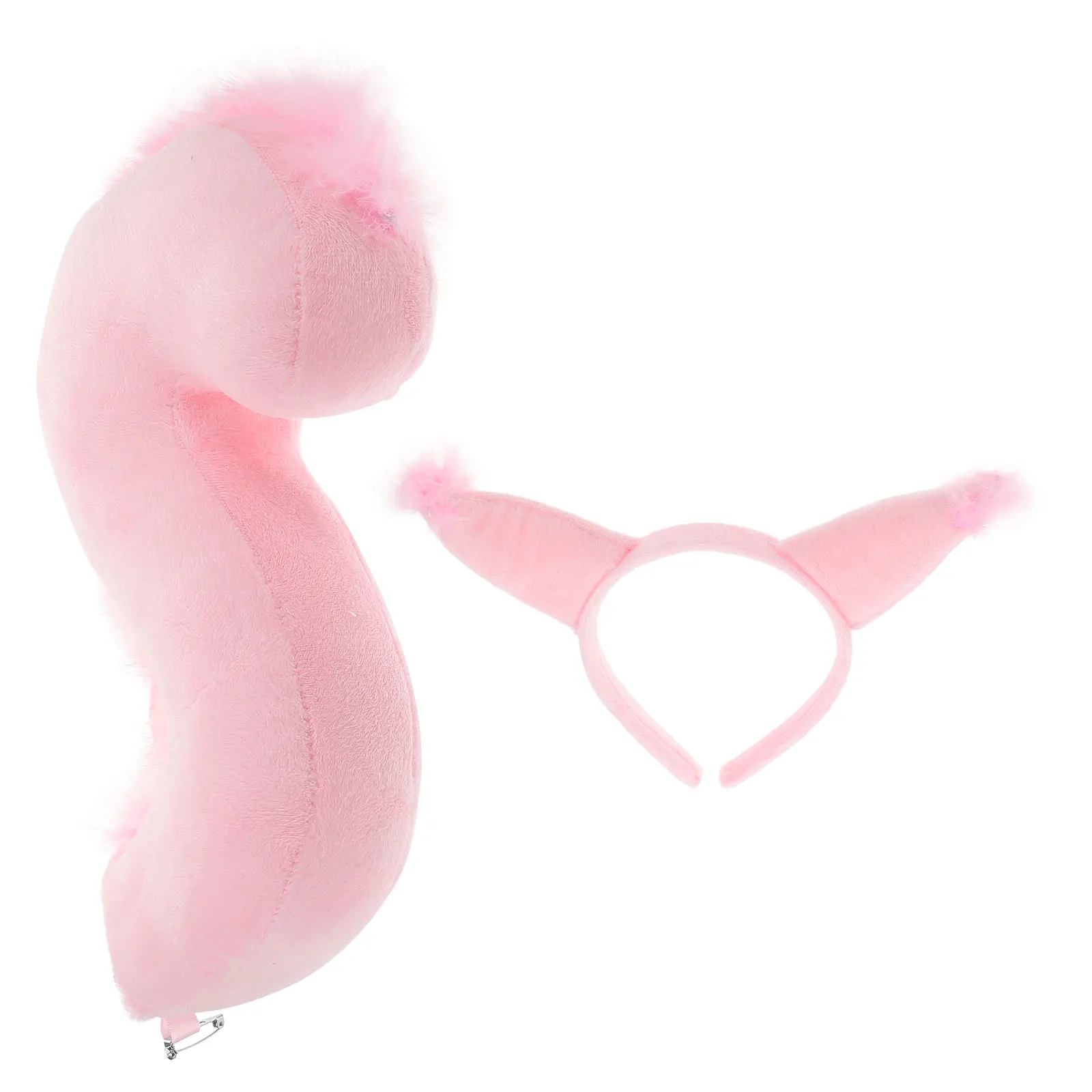 Conjunto de orelhas e cauda de esquilo para cosplay de Halloween, acessórios de fantasia de animal, apresentações de festa, faixa de cabeça unissex