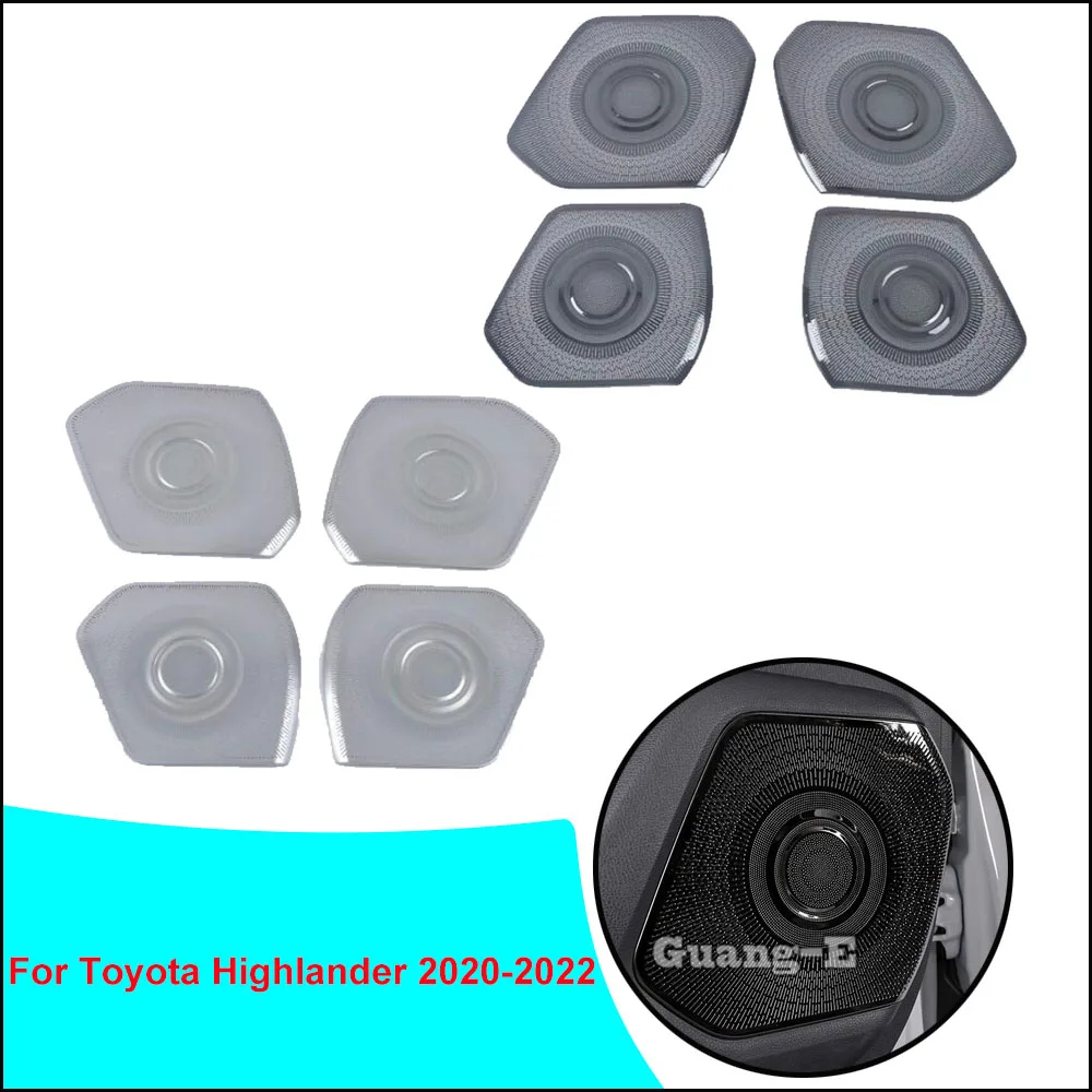

For Toyota Highlander 2020 2021 2022 Car Door Inside Audio Speak Trumpet Sound Cover Ring Circle Trim Sticker Frame Parts