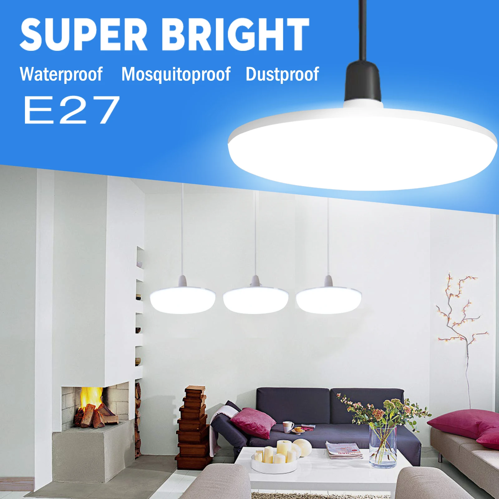 

Led Bulb E27 Super Bright UFO Led Light Bulbs Home AC220V Energy Saving Garage Lights 20W 50W 60W Indoor Lighting Ceiling Lamp