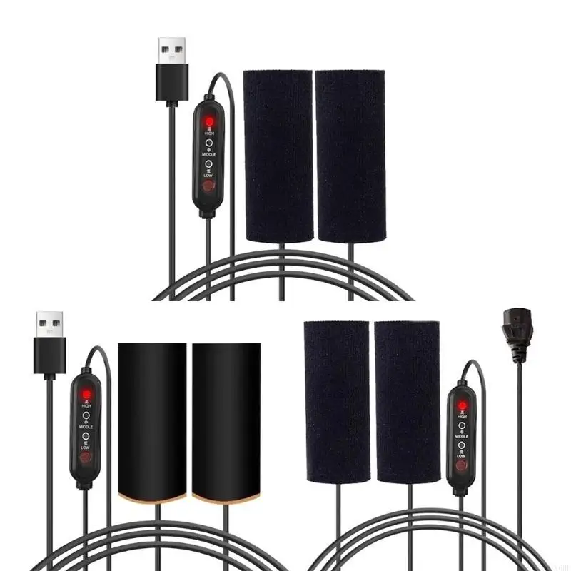 X6HF USB Heated Motorcycle Handlebar Covers with Three Adjustable Temperature Settings Rapid Heating Grips for Comfort