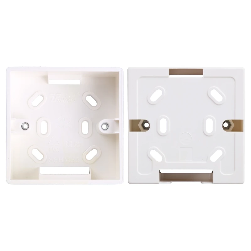 86X86 PVC Junction Box Wall Mount Cassette For Switch Socket Base