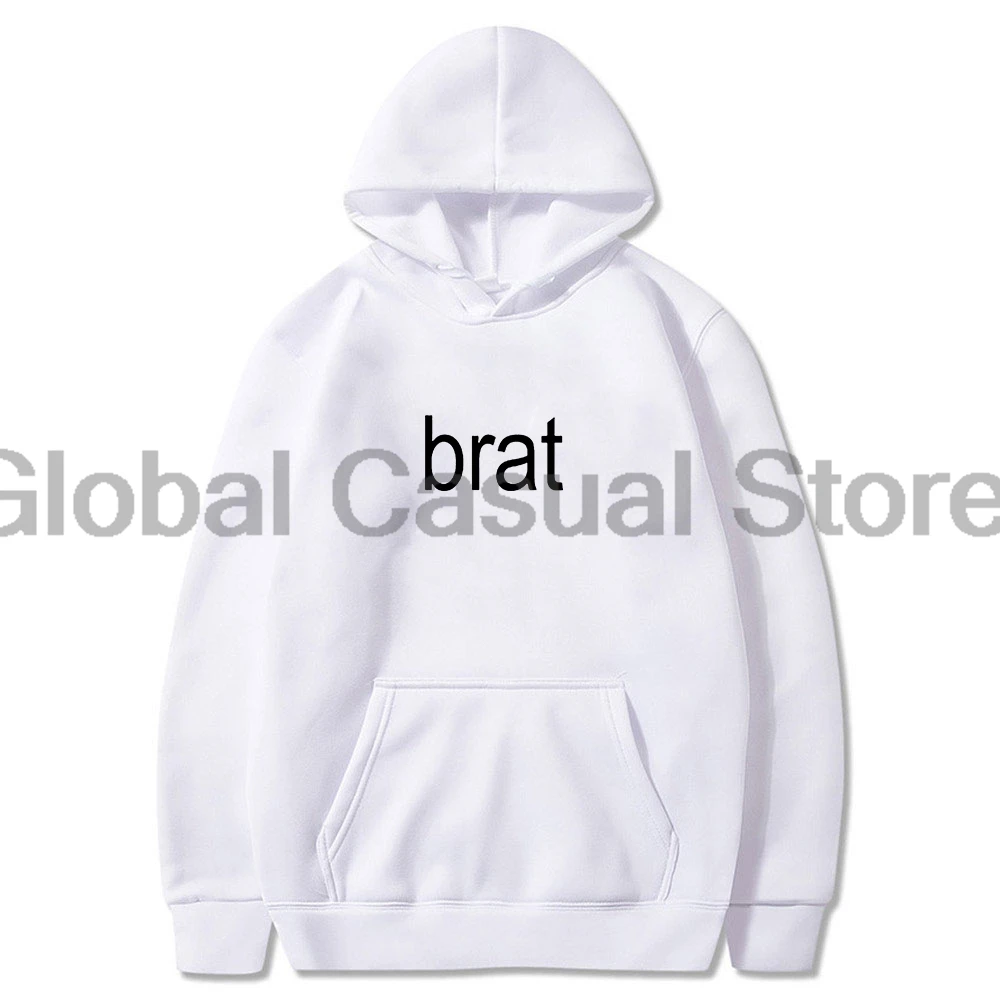 Charli XCX Brat Album Merch Hoodie 2024 Tour Long Sleeve Streetwear Men Women Hooded Sweatshirt Fashion Clothes