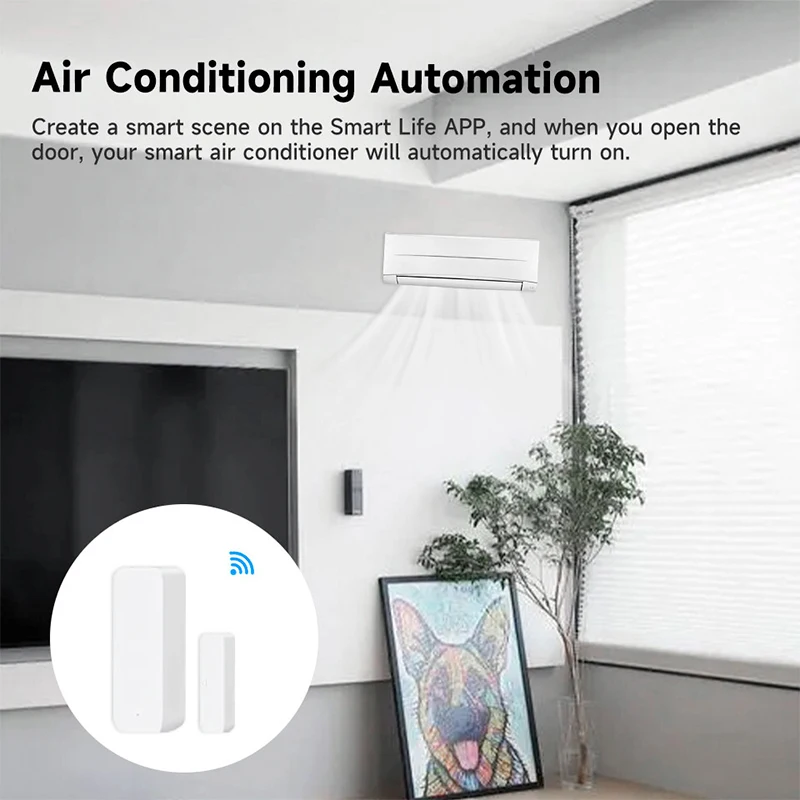 Zigbee 3.0 Smart Door Window Sensor, Tuya Wireless Contact Detector, Compatible with Home Assistant, Alexa, ZHA, Zigbee2MQTT